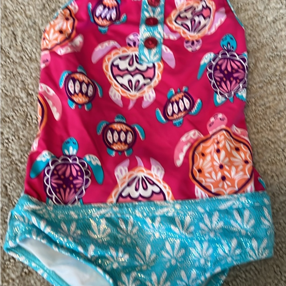 Colorful Kids Hatley 2T Swimwear with Turtle Print-NWOT